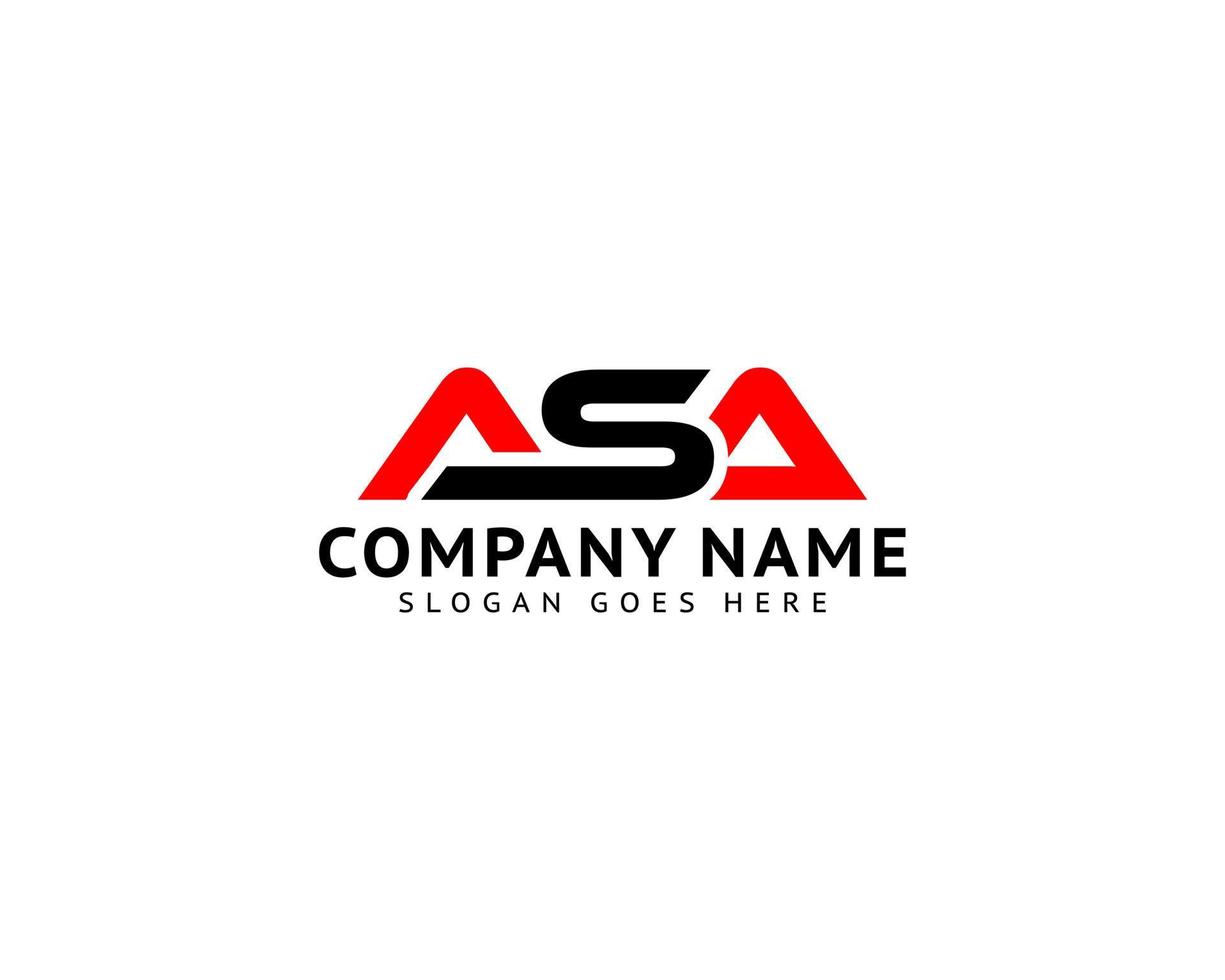 Initial Letter ASA Logo Template Design vector