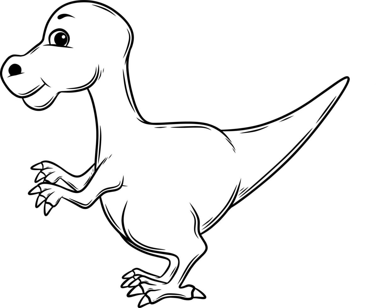 Cute dino coloring book. Vector illustration