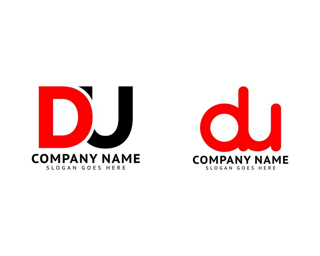Set of Initial Letter DU Logo Template Design vector