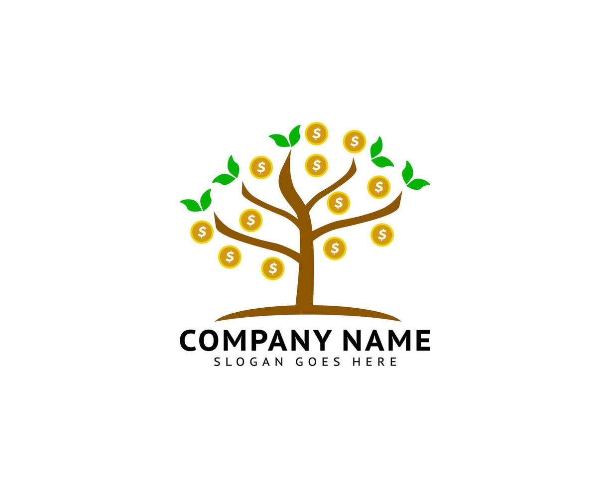 Money Tree Logo Template Design Vector