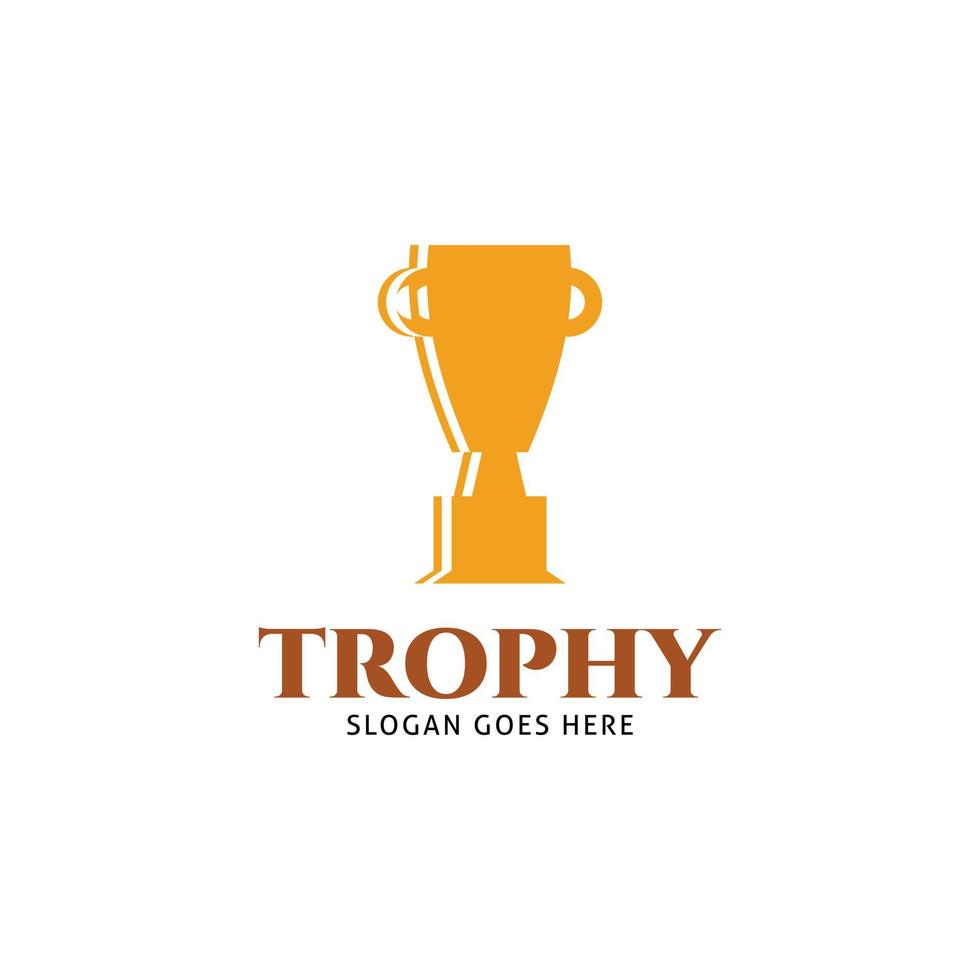 Trophy Icon Vector Logo Template Illustration Design