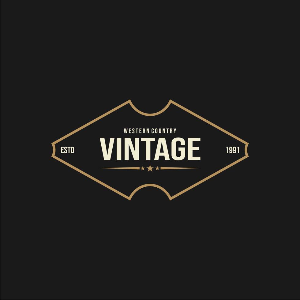 diseño de logotipo de tipografía de emblema de país vintage. estilo de emblema clásico. vector