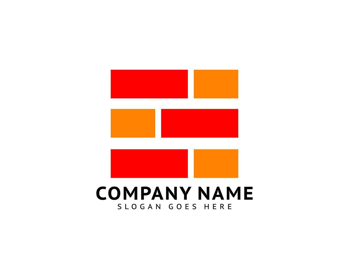 Brick Construction Logo Template Design Vector