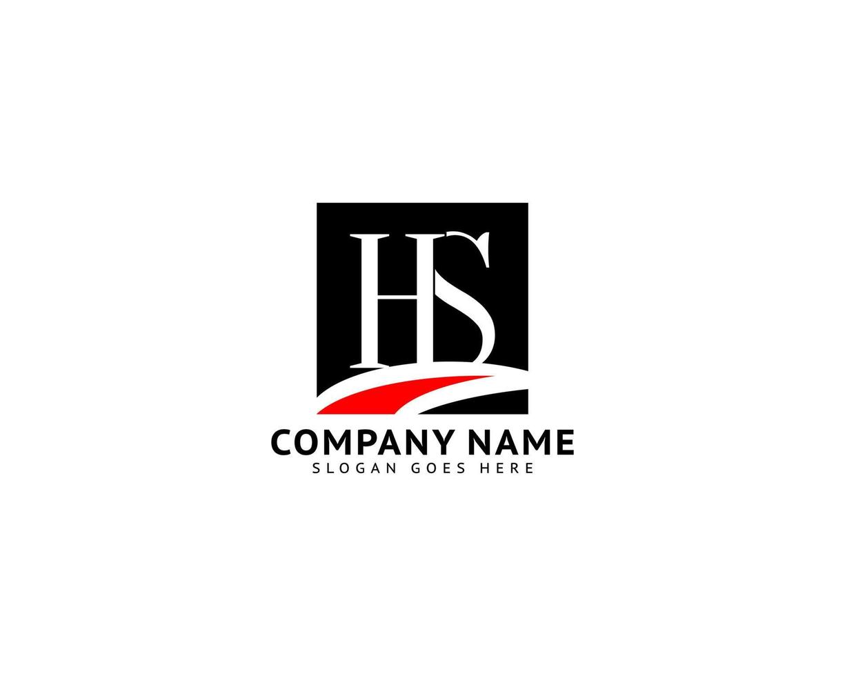 Initial Letter HS Logo Template Design vector