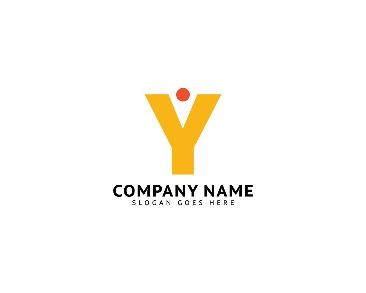 Initial Letter Y People Logo Design vector