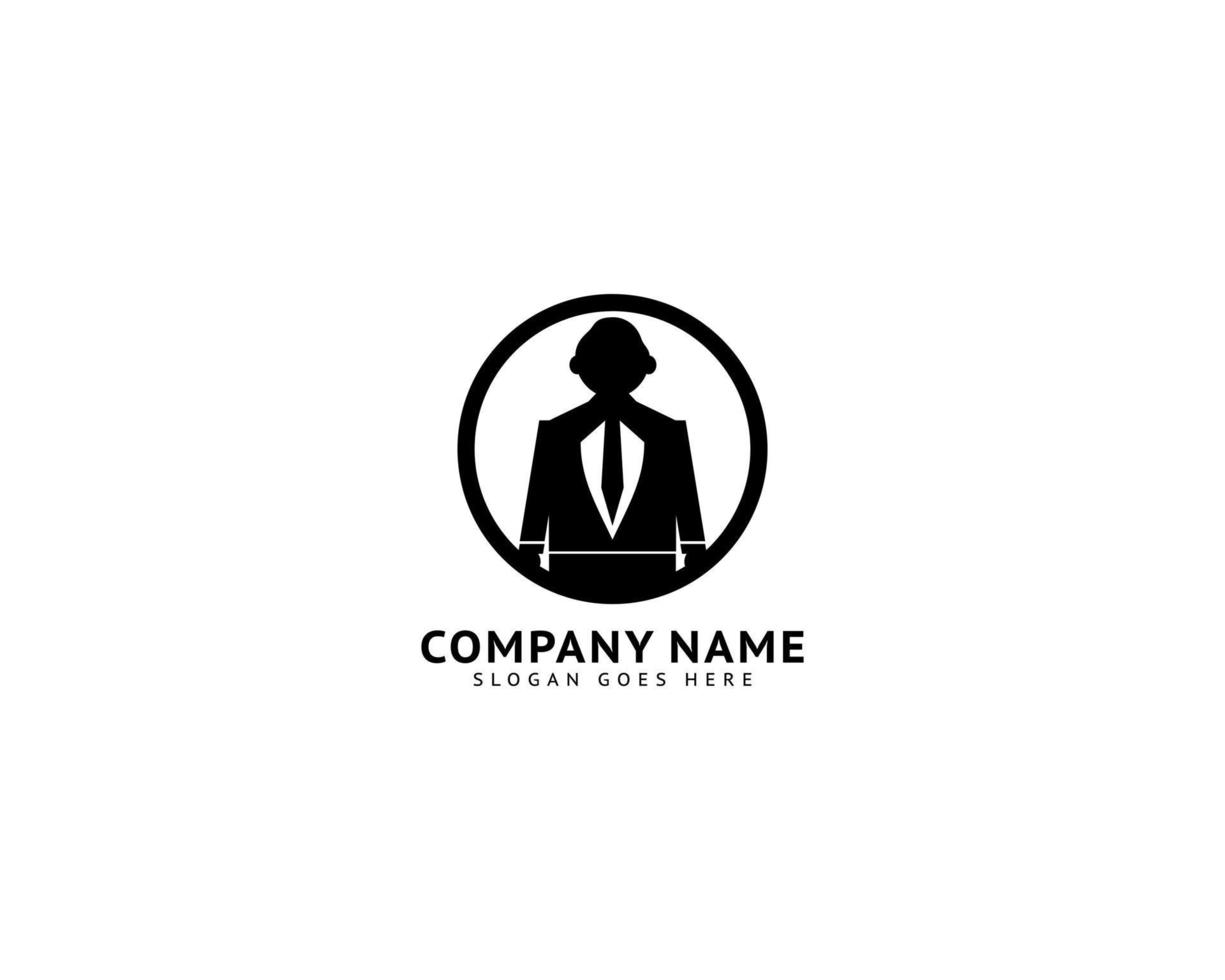 Business Man Logo Template Vector Icon Illustration Design