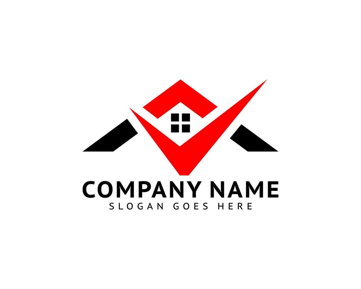 Check Mark Real Estate Logo Template vector