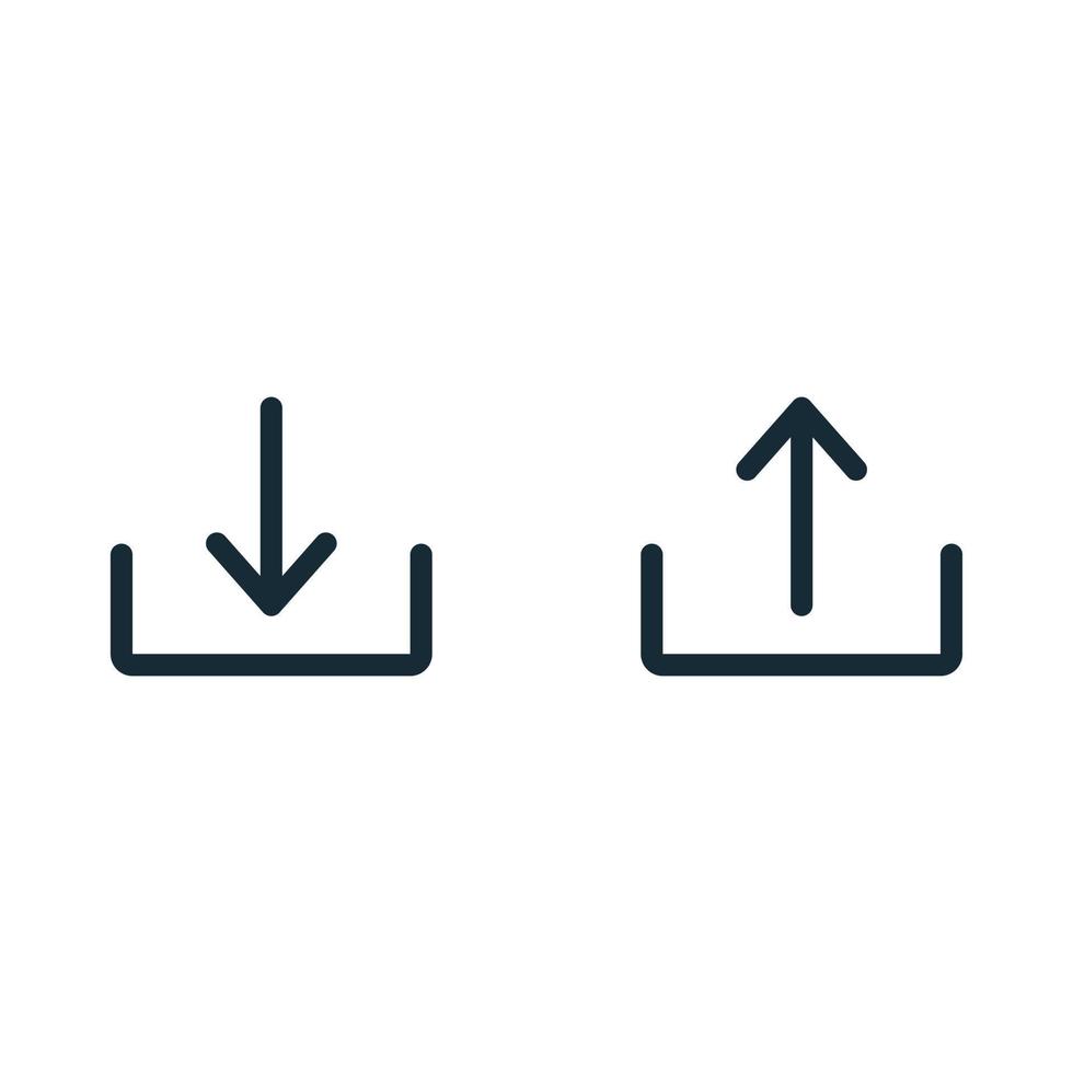 Download and Upload Arrow Icon Design Template Elements vector