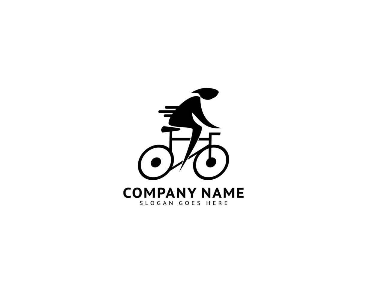 diseño de plantilla de logotipo de deporte de ciclo vector