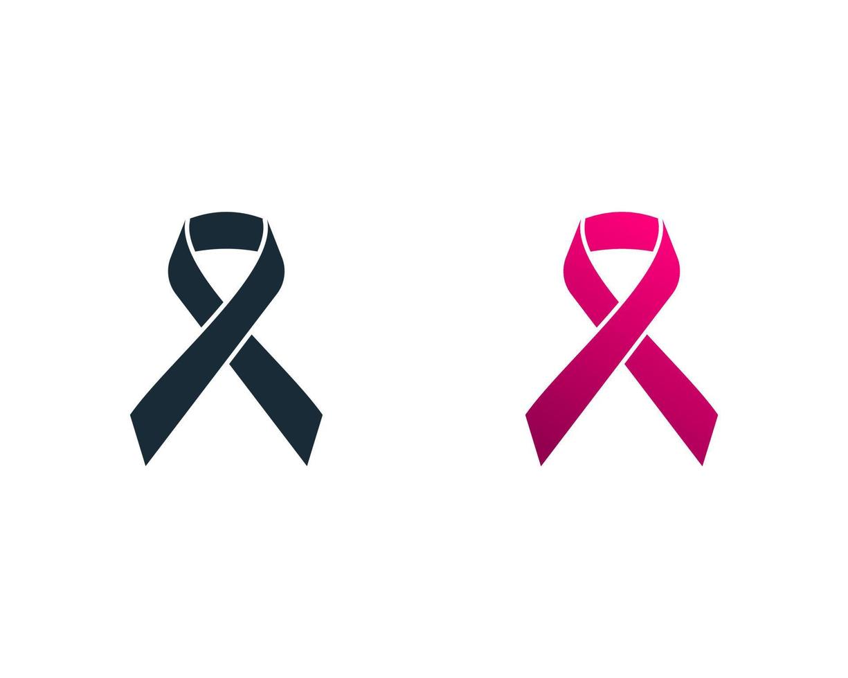 Breast Cancer Ribbon Icon Vector Logo Template Illustration Design