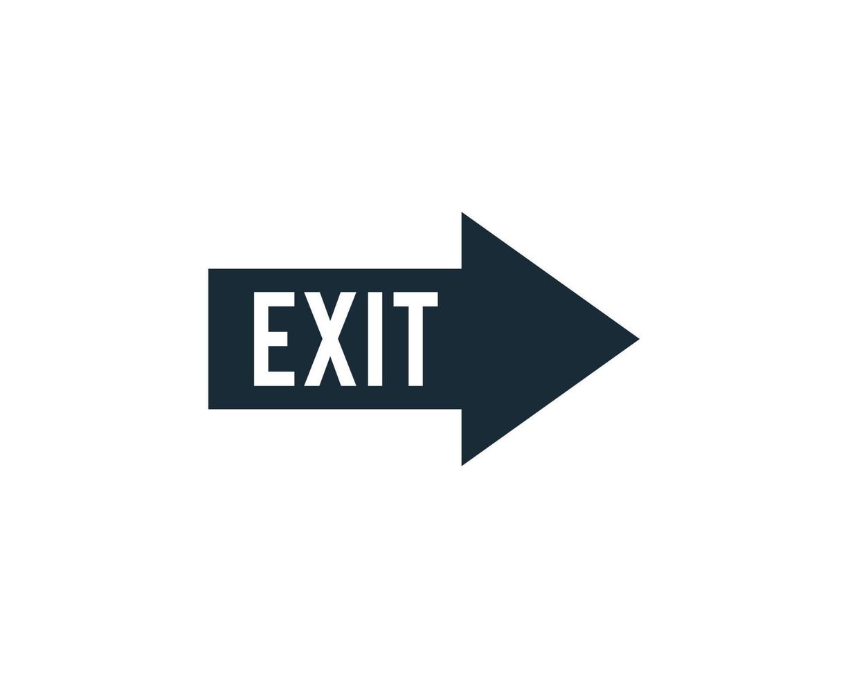 Exit Arrow Icon Design Template Elements vector