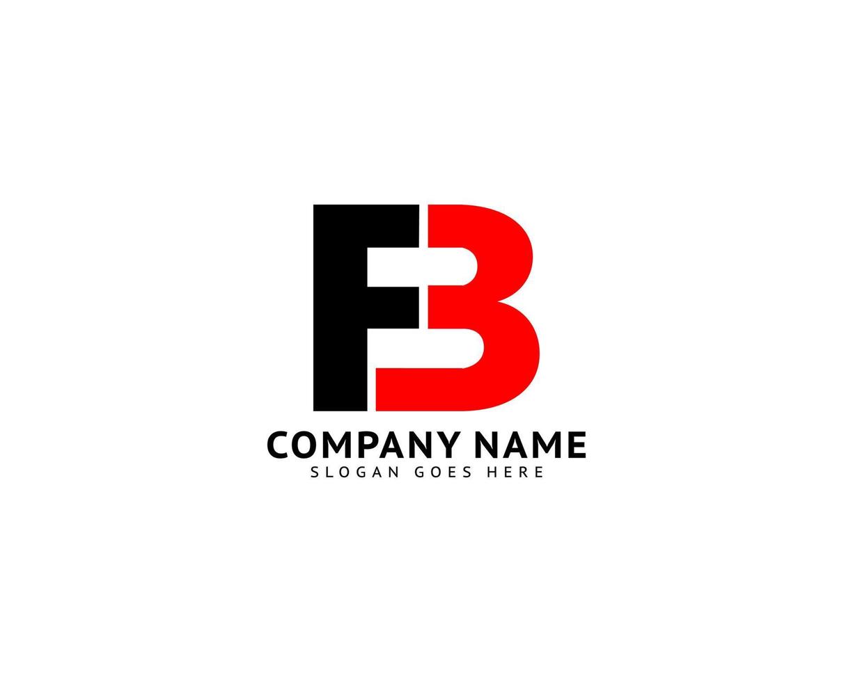 Initial Letter FB Logo Template Design vector
