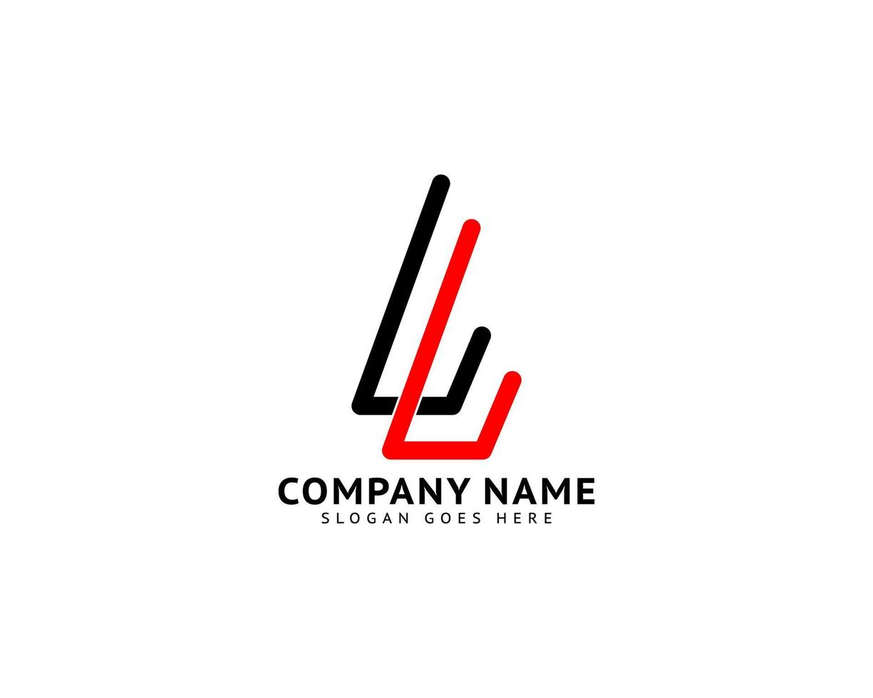 Initial Letter LL Logo Template Design vector