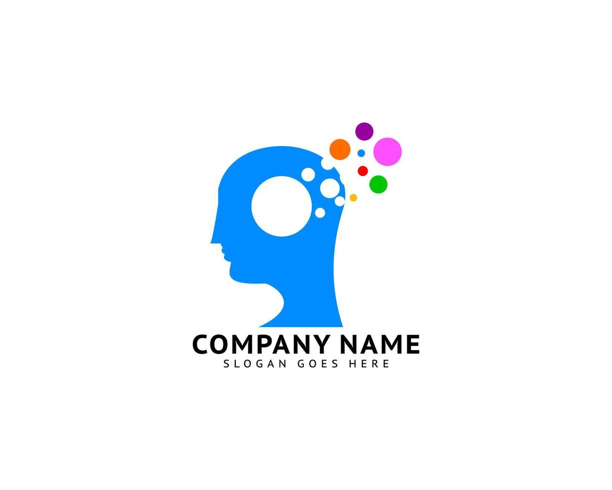 Psychology Vector Logo Template Design