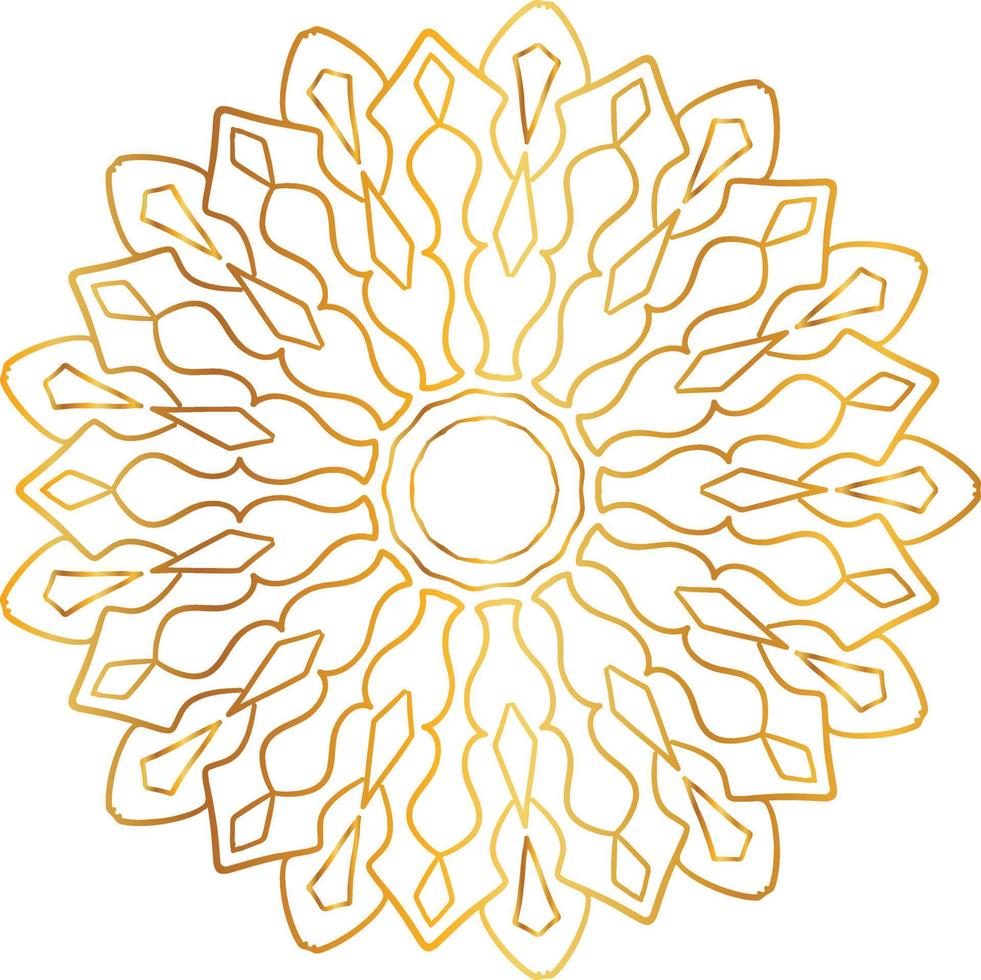 mandala pattern and background design with golden color, flower, texture, circle vector