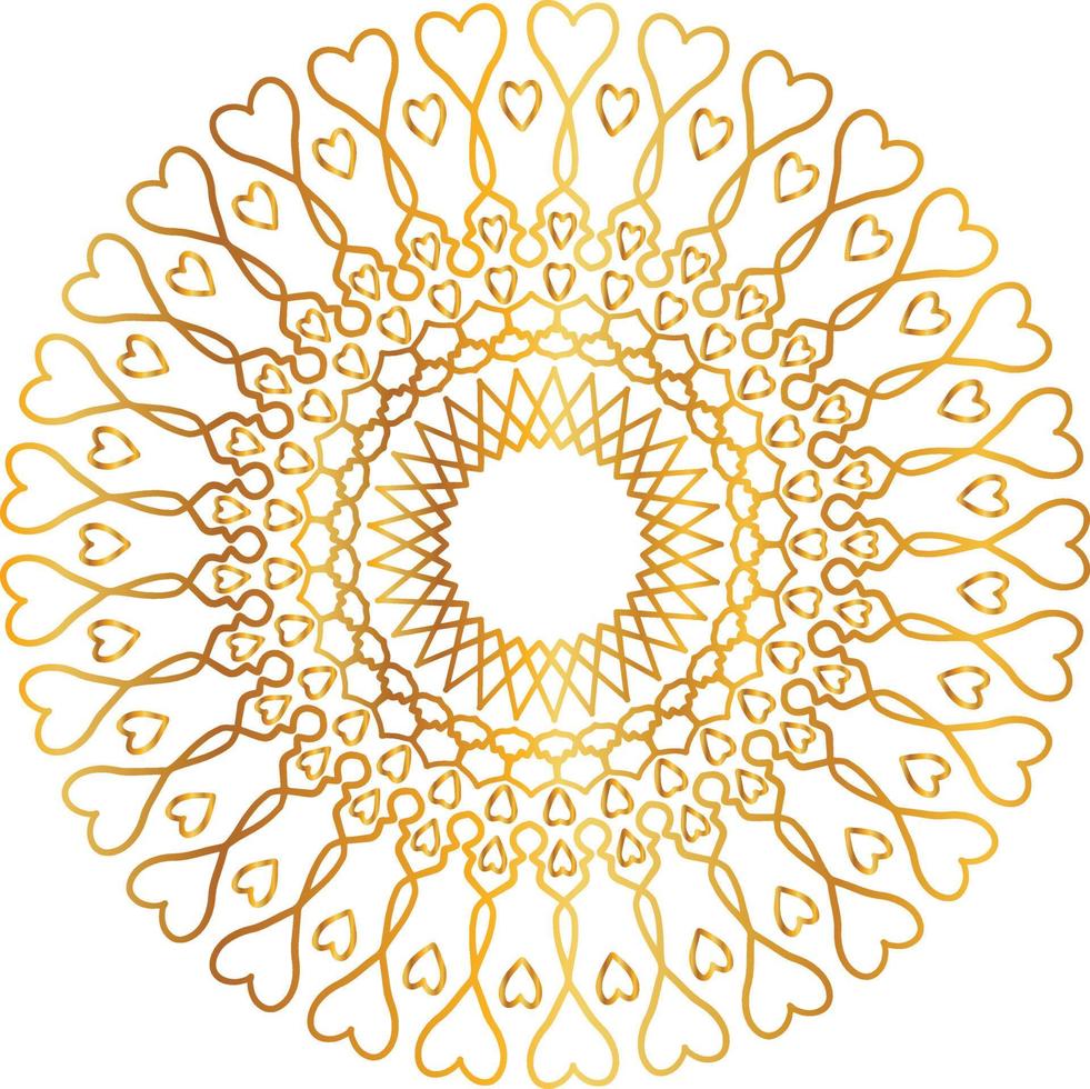 mandala pattern and background design with golden color, flower, texture, circle vector
