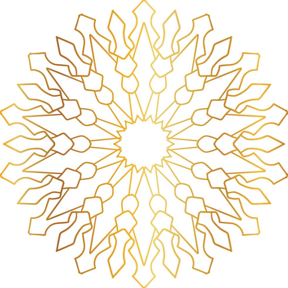 mandala pattern and background design with golden color, flower, texture, circle vector