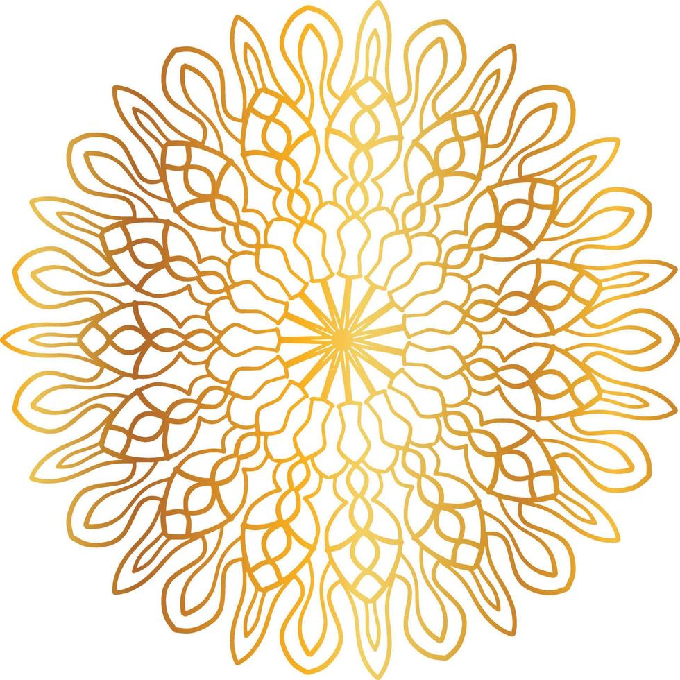 antecedentes, circulo, dekoration, flor, patrón de diseño de mandala dorado, vector