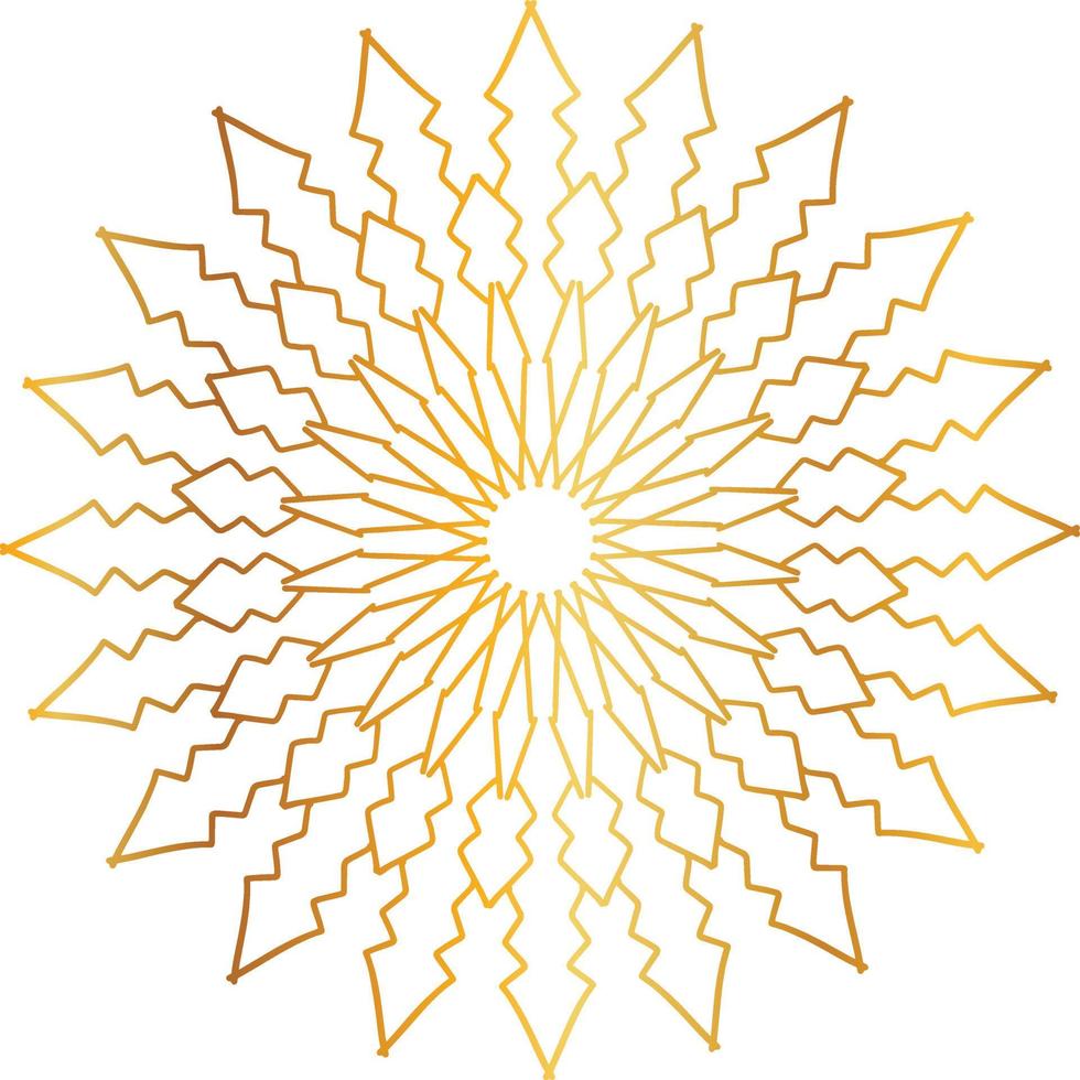 Golden Mandala design pattern, background, flower, decoration, circle, vector