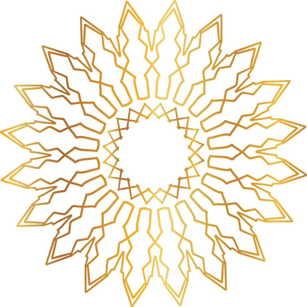 Golden Mandala design pattern, background, flower, decoration, circle, vector