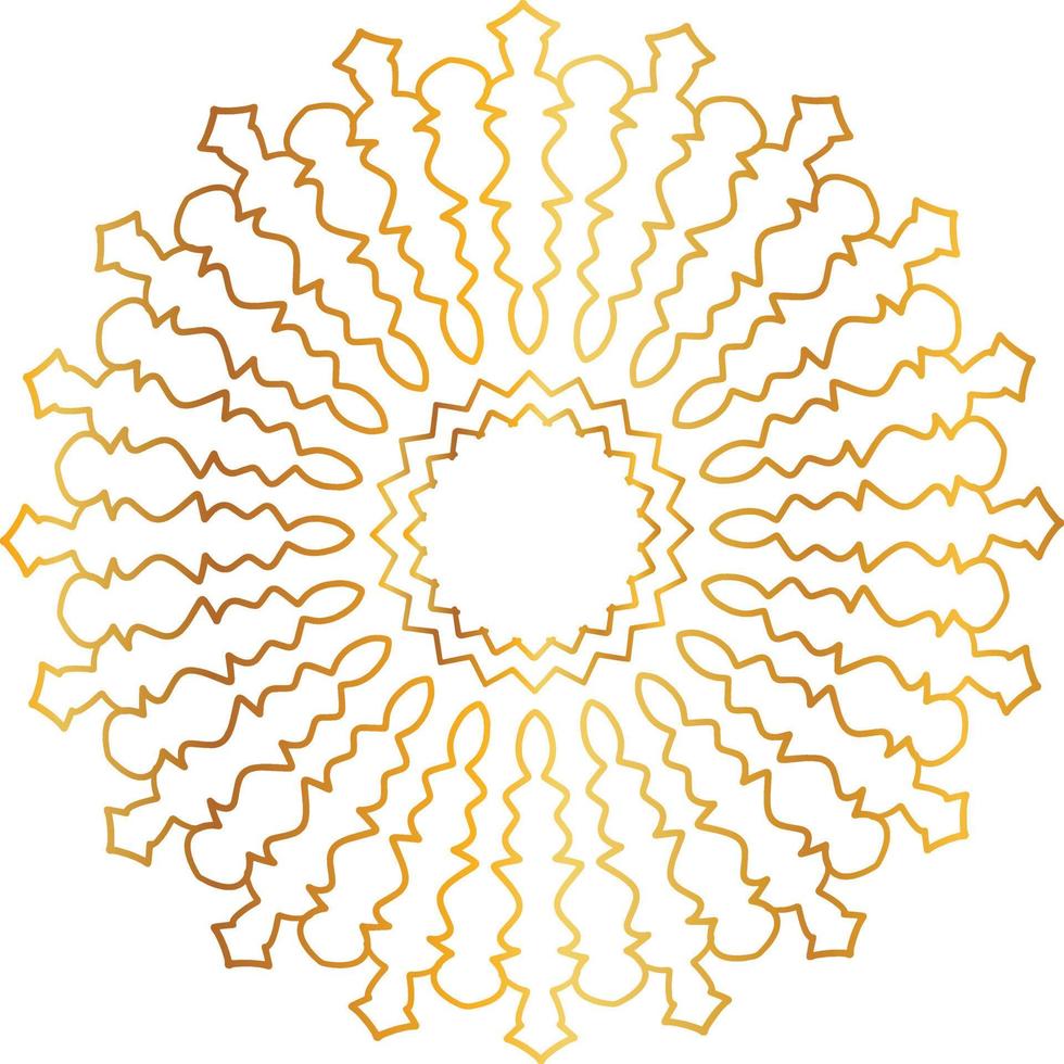 Golden Mandala design pattern, background, flower, decoration, circle, vector