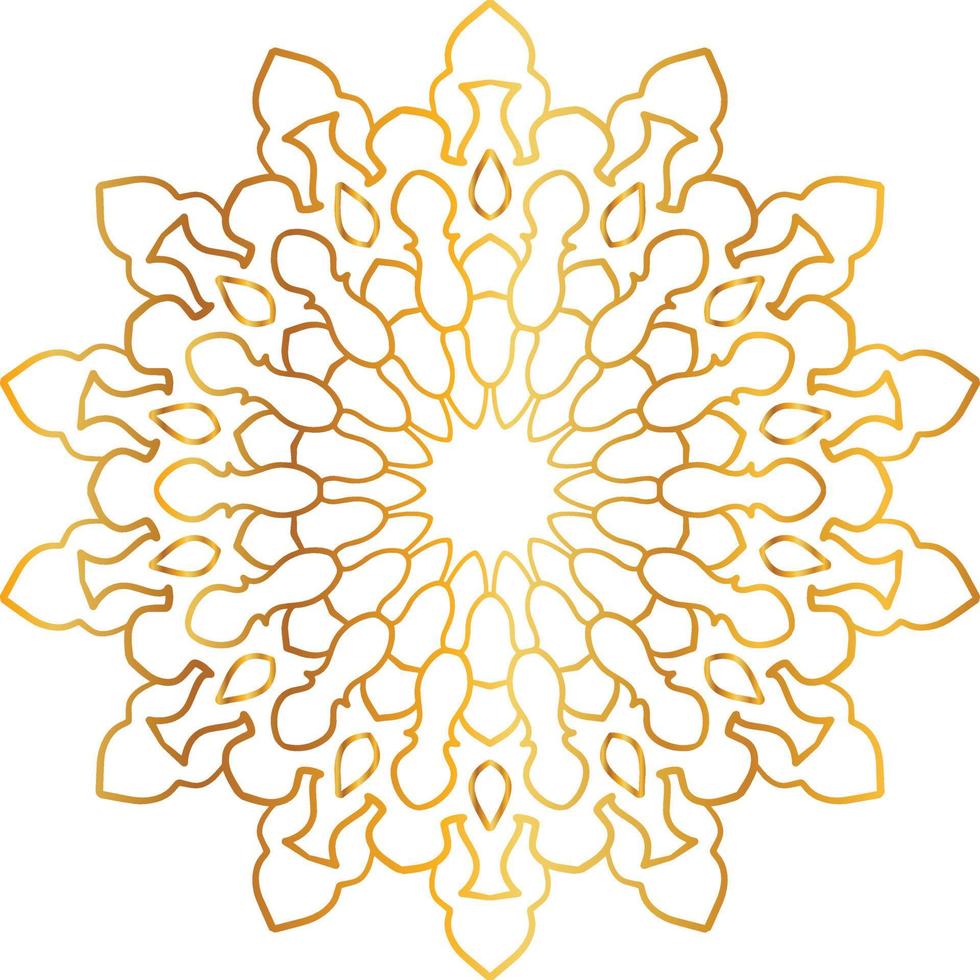 Golden Mandala design pattern, background, flower, decoration, circle, vector