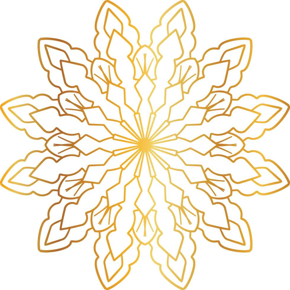 diseño de mandala dorado, real, diseño, fondo, circulo, flor vector