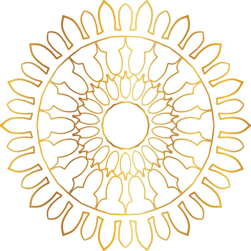 diseño de mandala dorado, real, diseño, fondo, circulo, flor vector