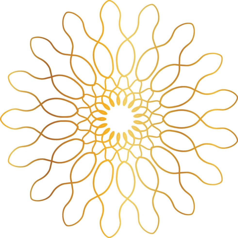 diseño de mandala dorado, real, diseño, fondo, circulo, flor vector