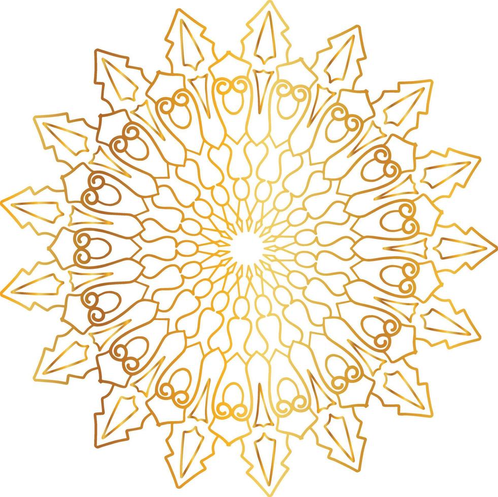 mandala pattern and background design with golden color, flower, texture, circle vector