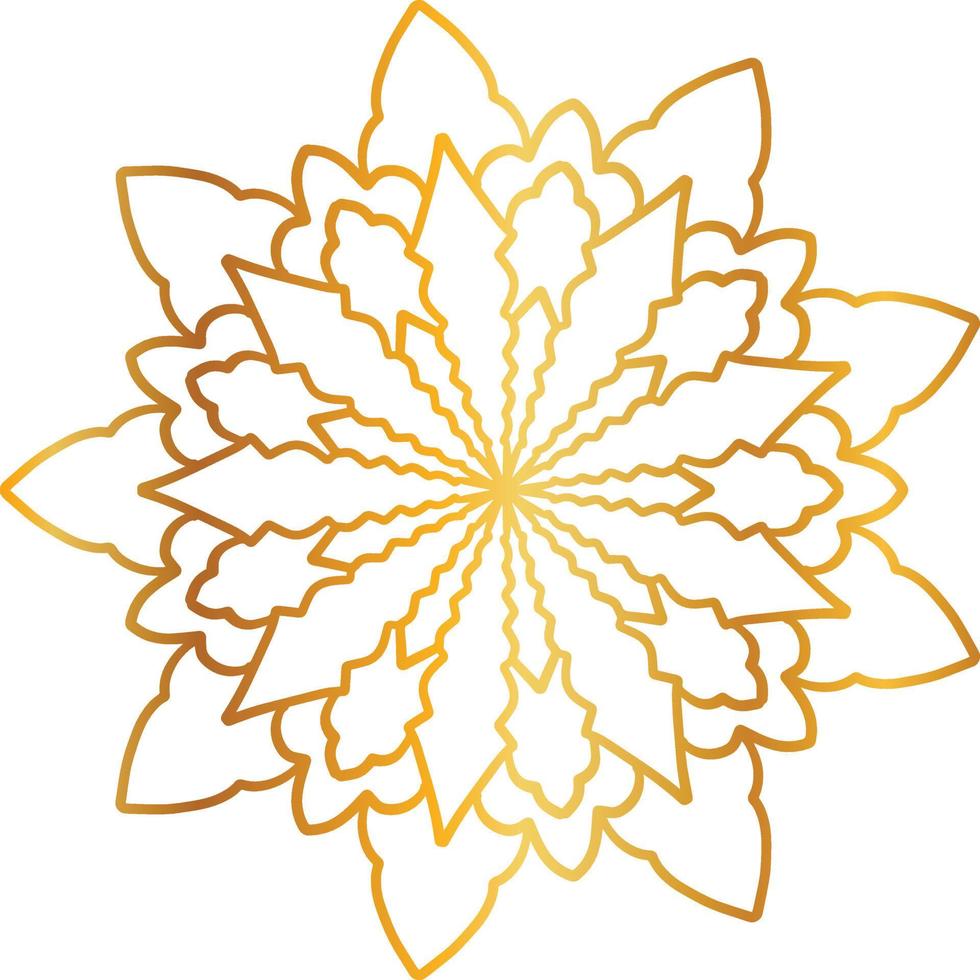 mandala pattern and background design with golden color, flower, texture, circle vector