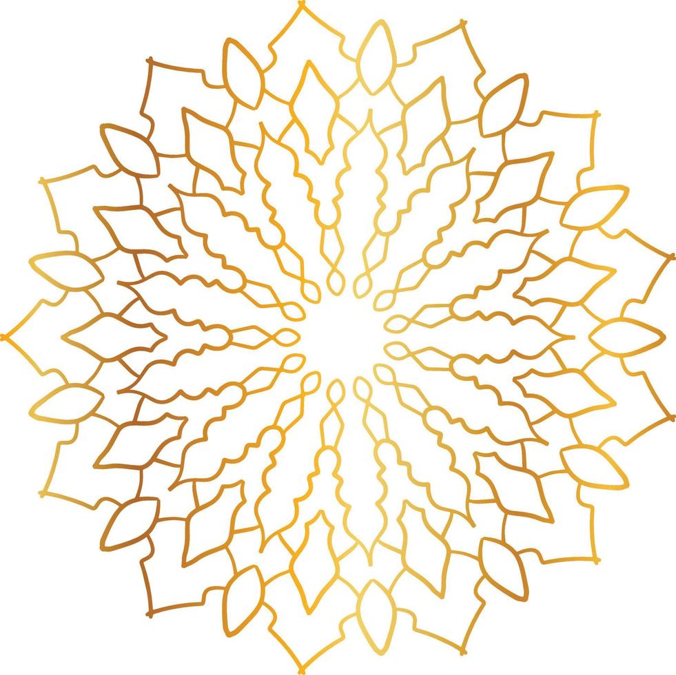 mandala pattern and background design with golden color, flower, texture, circle vector
