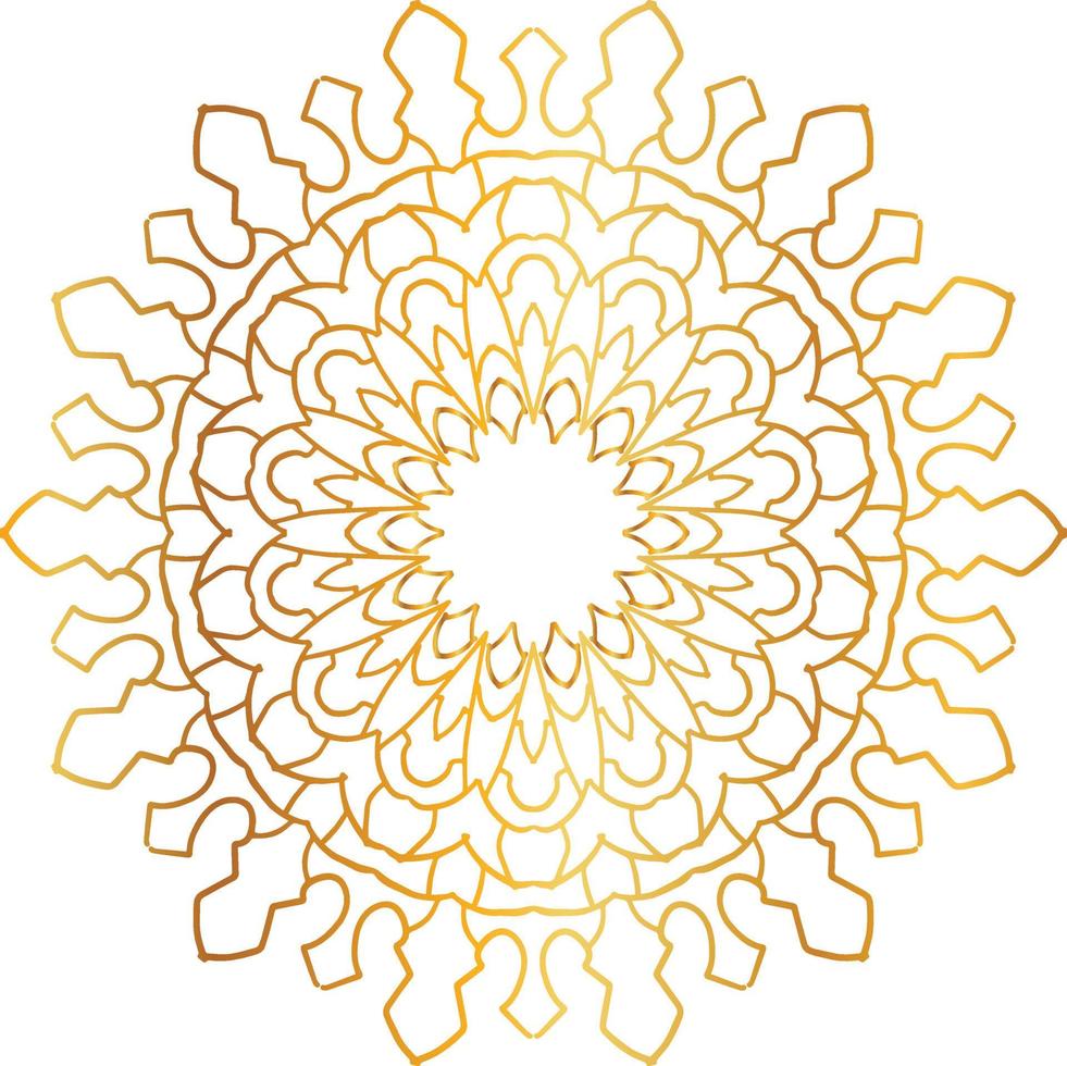 mandala pattern and background design with golden color, flower, texture, circle vector