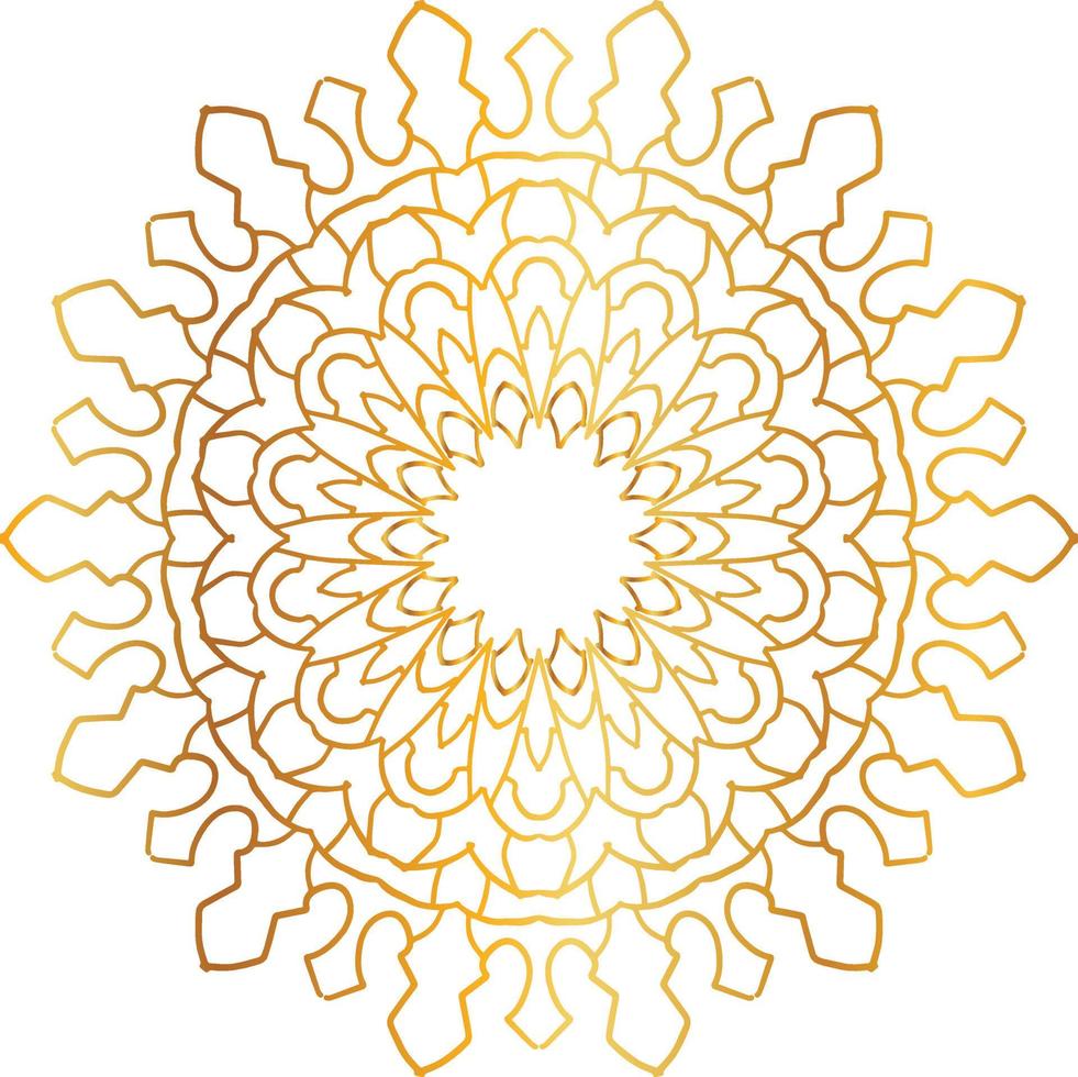 mandala pattern and background design with golden color, flower, texture, circle vector