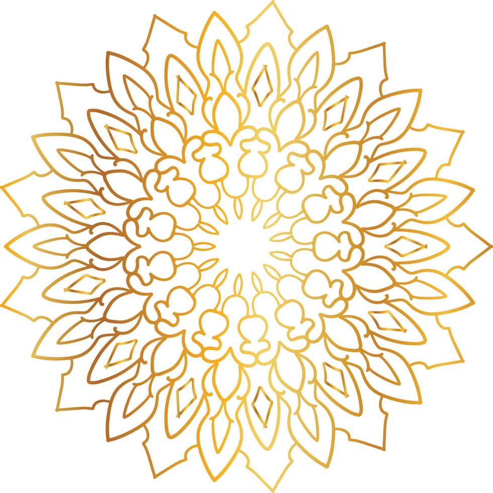 mandala pattern and background design with golden color, flower, texture, circle vector