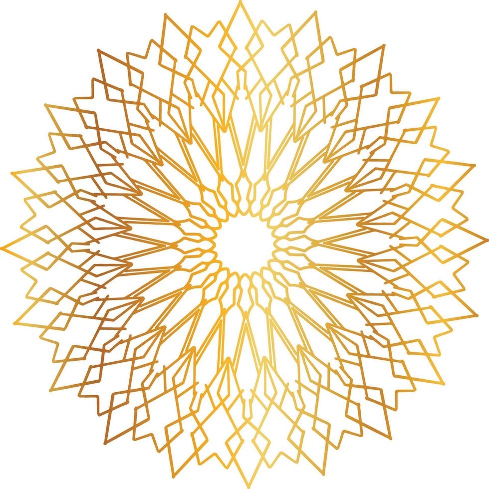 Golden Mandala design pattern, background, flower, decoration, circle, vector