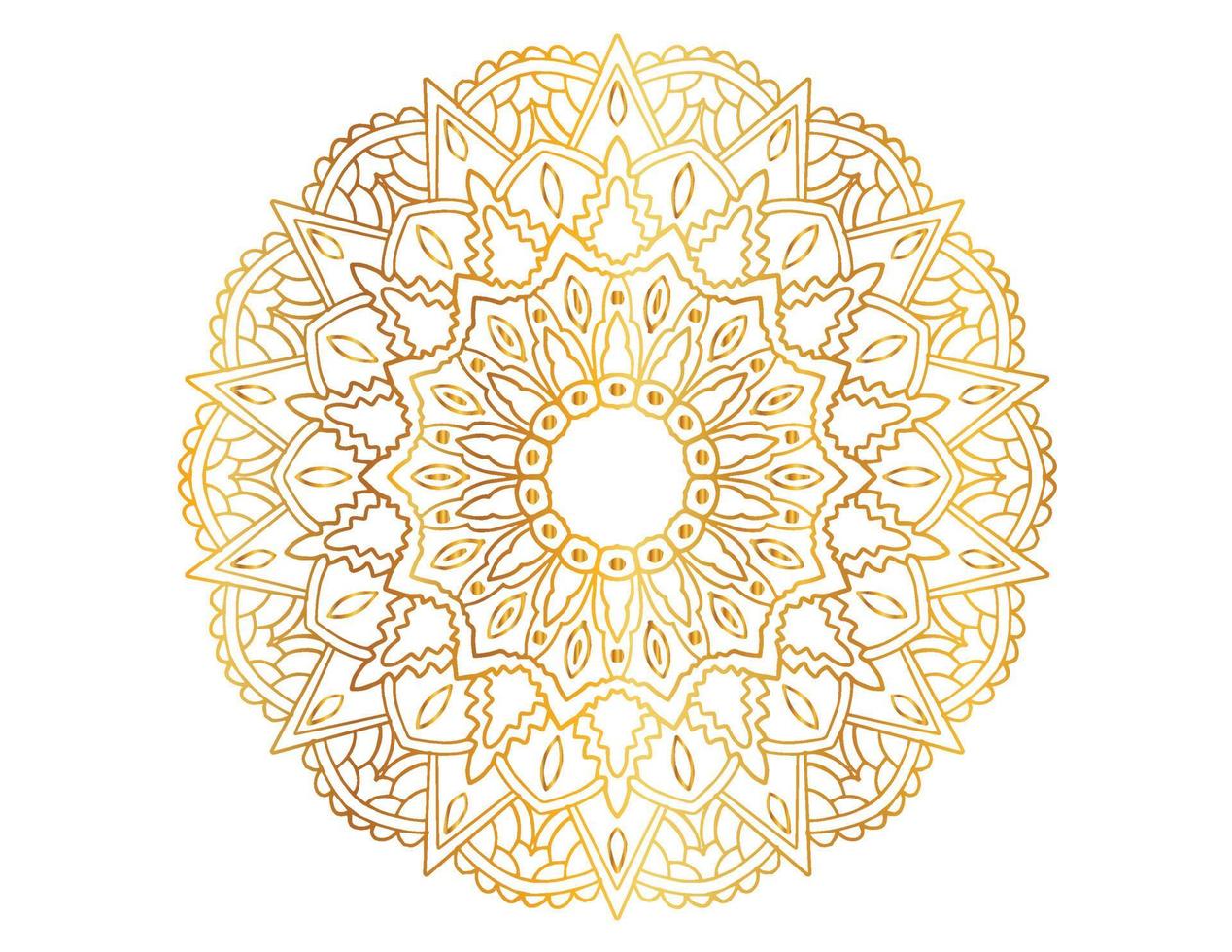 Golden Mandala design pattern, background, flower, decoration, circle, vector