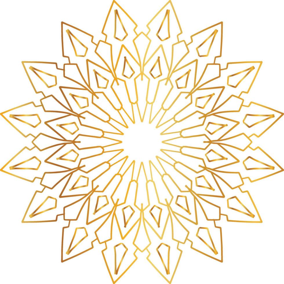 Golden Mandala design pattern, background, flower, decoration, circle, vector