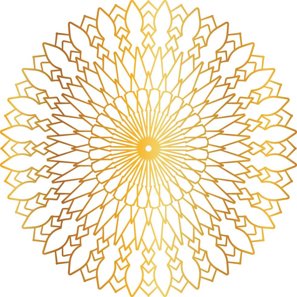 diseño de mandala dorado, real, diseño, fondo, circulo, flor vector