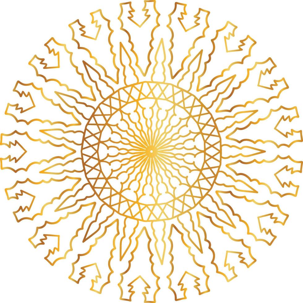 golden mandala design, royal, designing, background, circle, flower vector