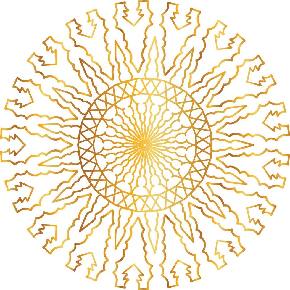 diseño de mandala dorado, real, diseño, fondo, circulo, flor vector