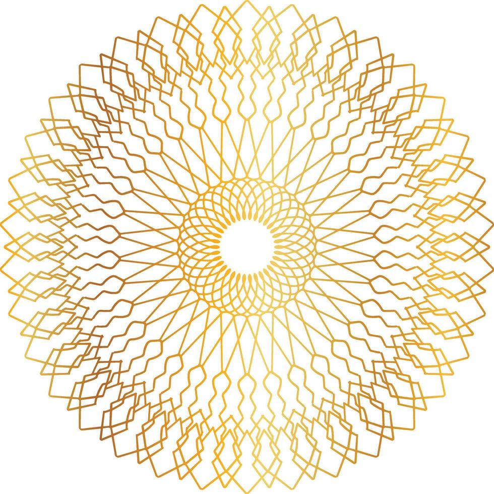 diseño de mandala dorado, real, diseño, fondo, circulo, flor vector