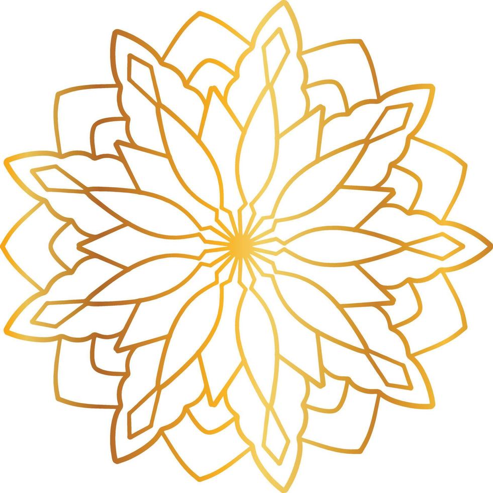 mandala pattern and background design with golden color, flower, texture, circle vector