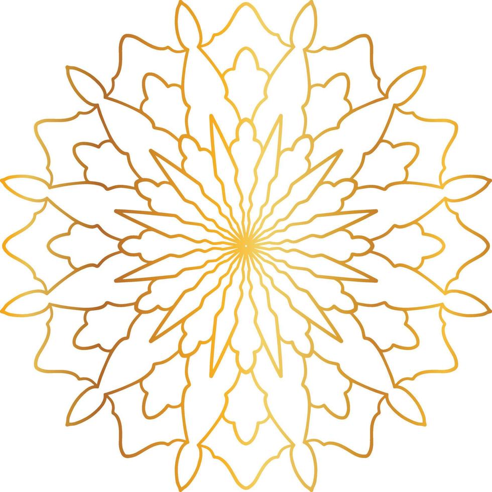 mandala pattern and background design with golden color, flower, texture, circle vector
