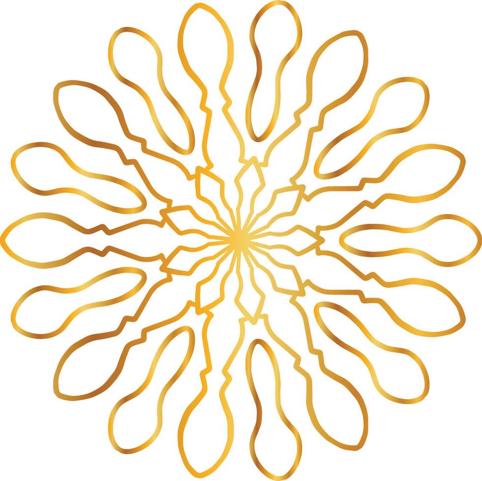mandala pattern and background design with golden color, flower, texture, circle vector