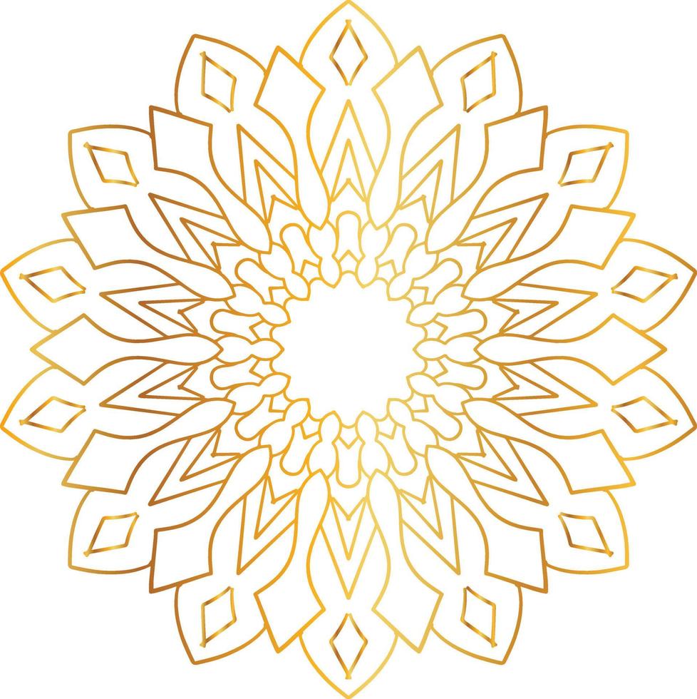 mandala pattern and background design with golden color, flower, texture, circle vector