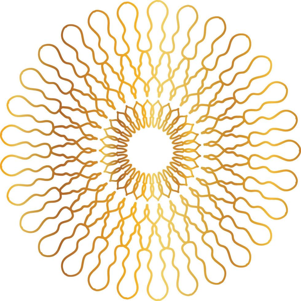 mandala pattern and background design with golden color, flower, texture, circle vector