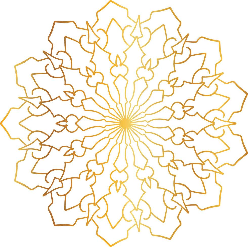 mandala pattern and background design with golden color, flower, texture, circle vector