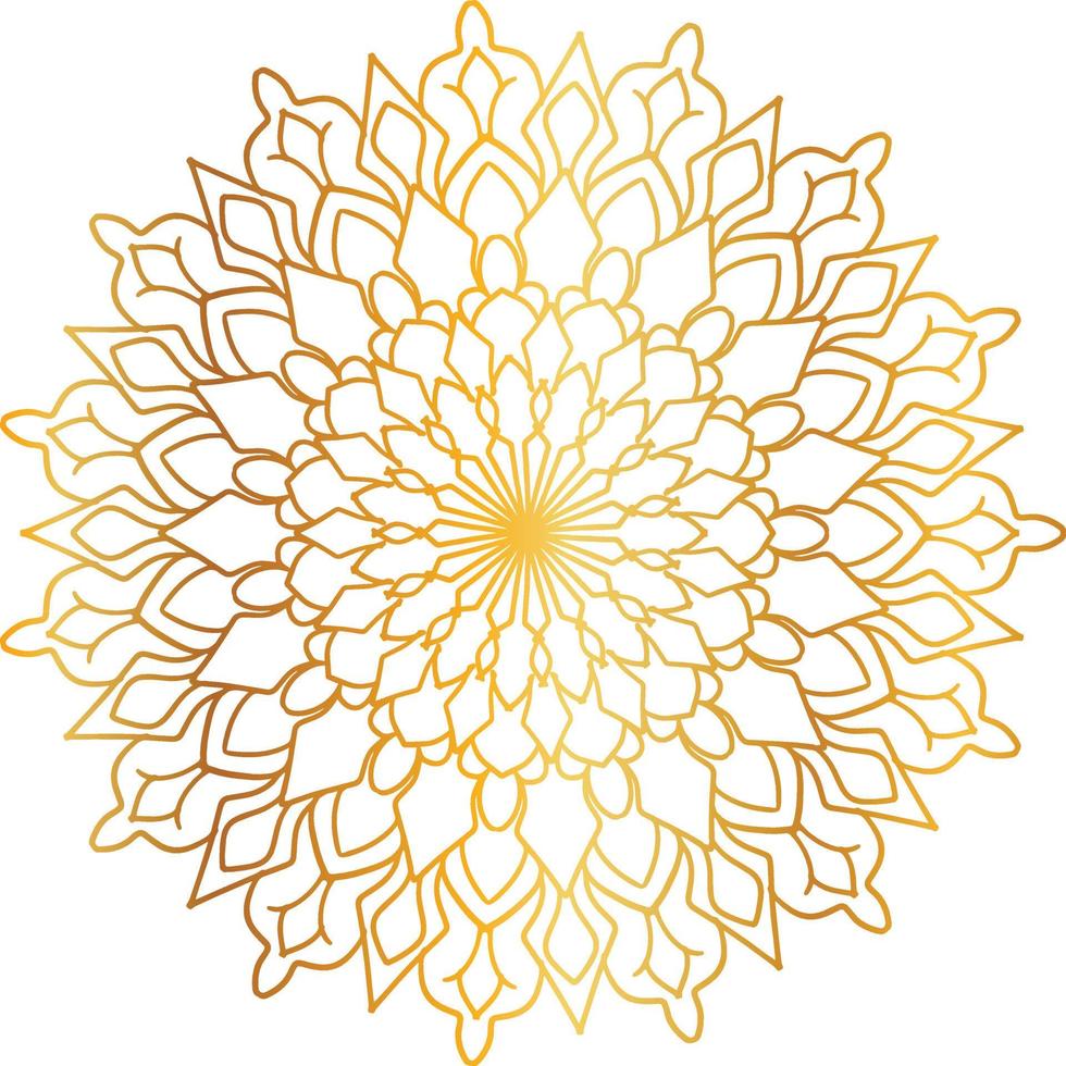 Golden Mandala design pattern, background, flower, decoration, circle, vector