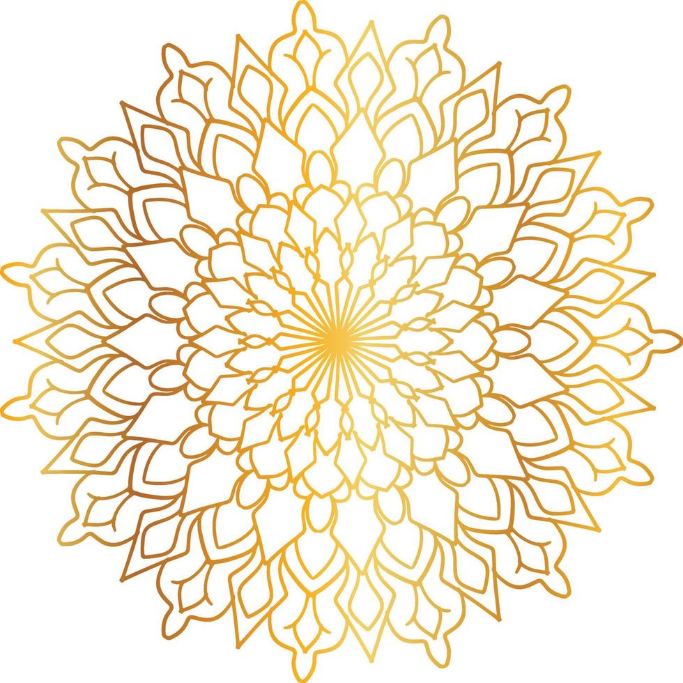 antecedentes, circulo, dekoration, flor, patrón de diseño de mandala dorado, vector